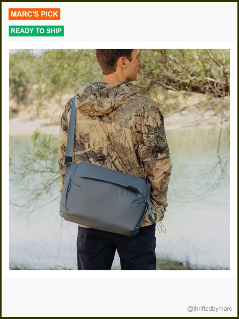 Peak Design Everyday Sling Bag, 3L Crossbody, Weatherproof Nylon, Adjustable - Picture 3 of 5